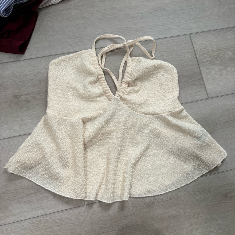 SHEIN Cream Textured Camisole
